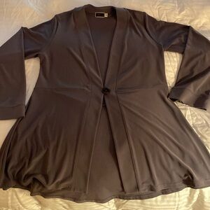 Sympli!  Office comfy!  Topper jacket. Professional.  Super flattering. 1 button